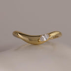 Zen Diamond Curve Ring