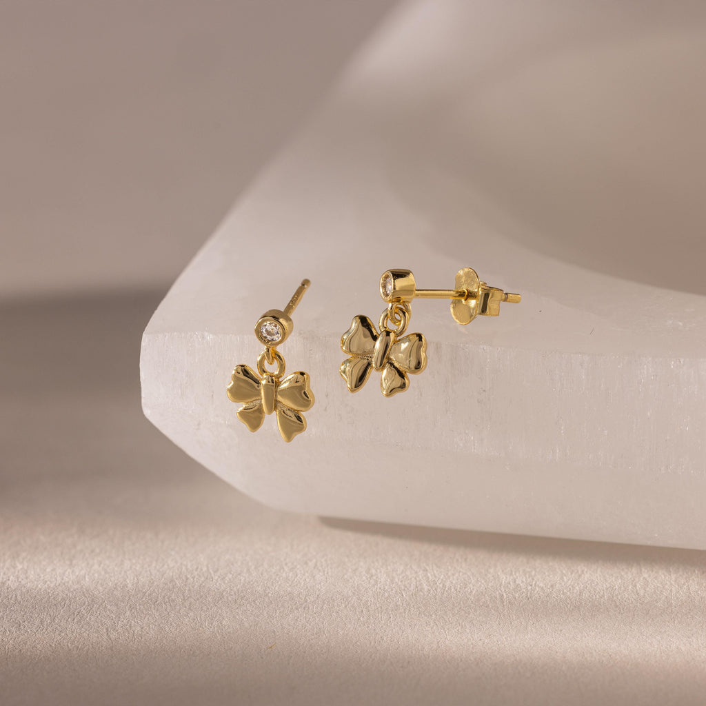 Bow Drop Studs