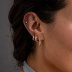 Dainty Pave Link Earrings