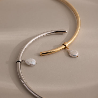 Pearl Cuff Choker Necklace