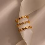 Diamond Wave Eternity Ring Set