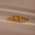 Diamond Wave Eternity Ring Set