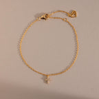 Dainty Cross Charm Bracelet