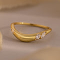 Organic Diamond Curve Ring
