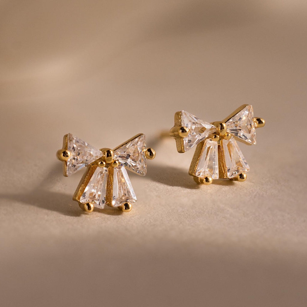Diamond Bow Studs