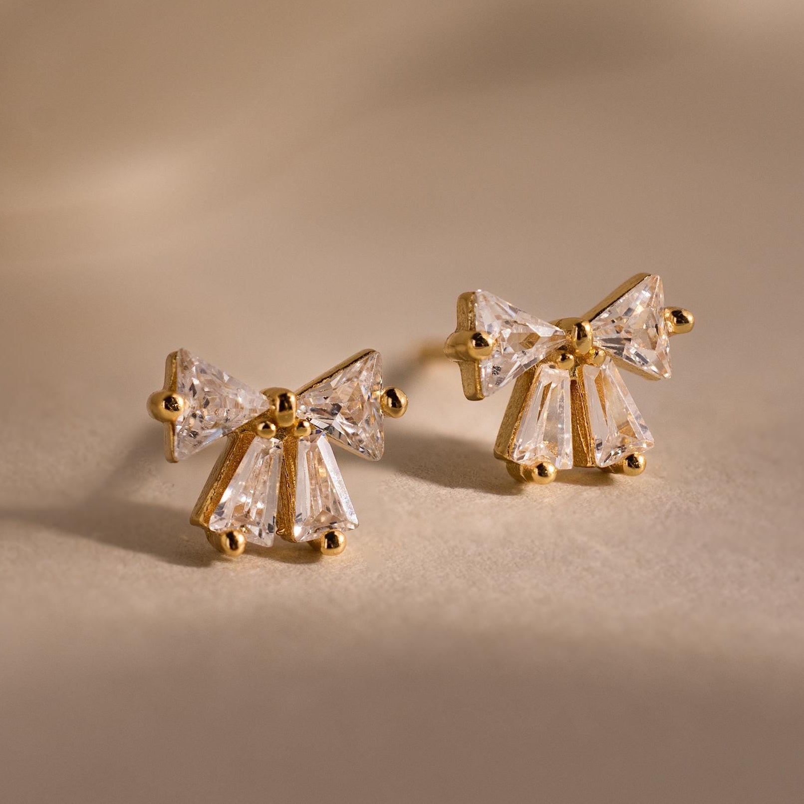 Diamond Bow Studs