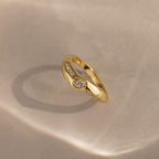 Art Deco Diamond Wave Ring