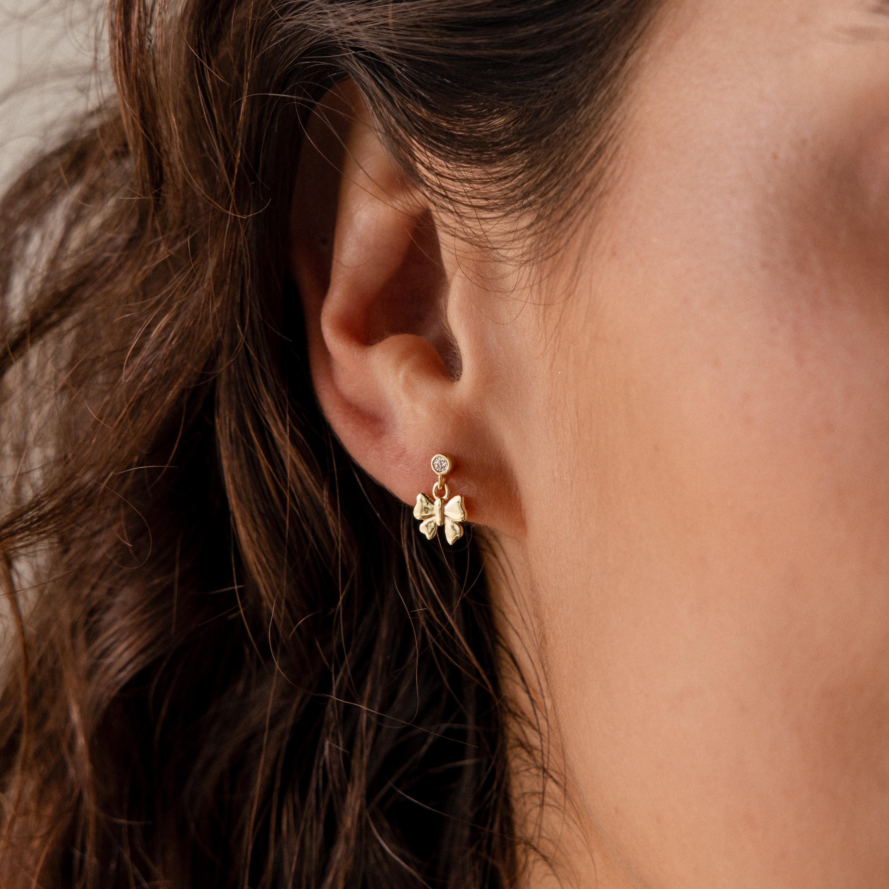 Bow Drop Studs