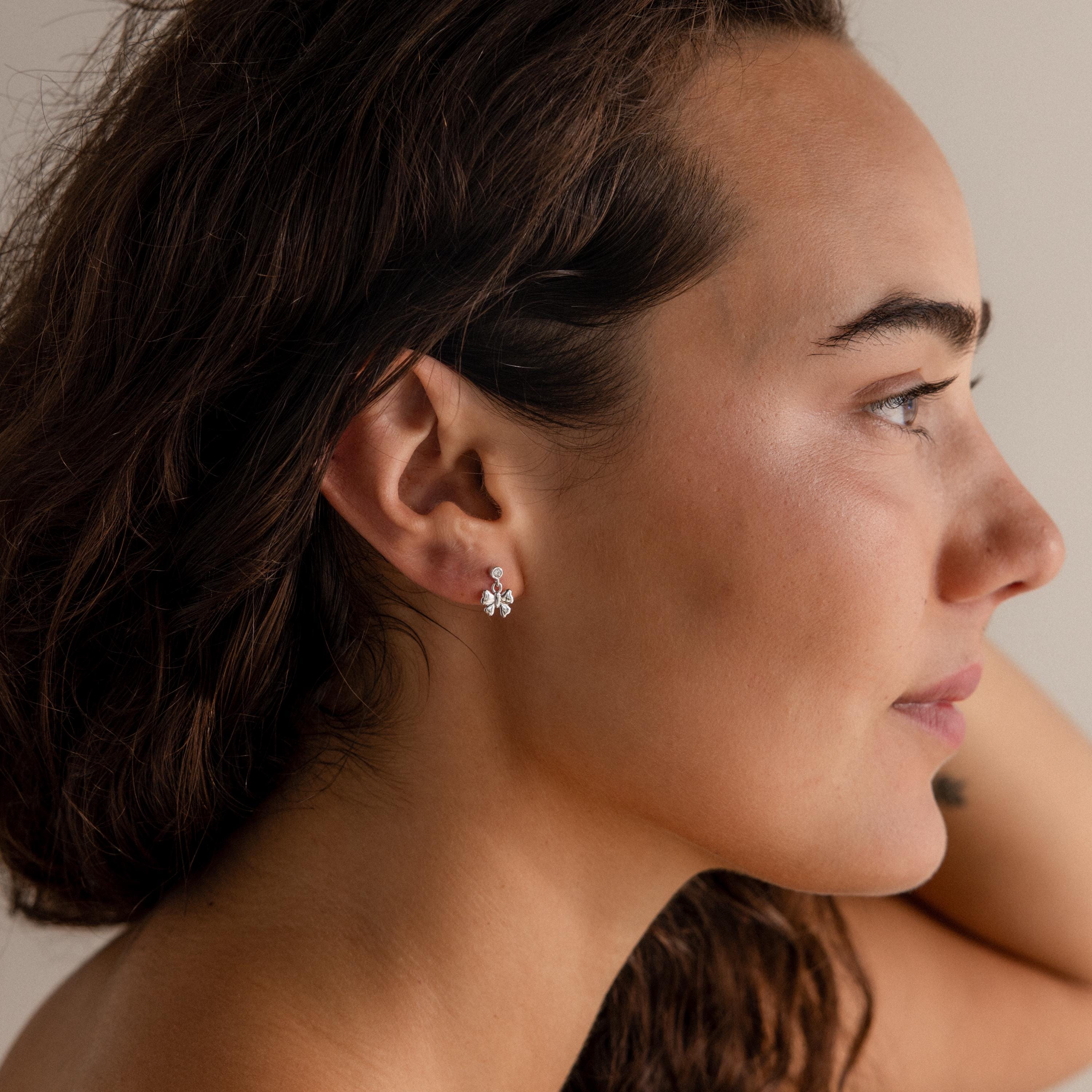 Bow Drop Studs