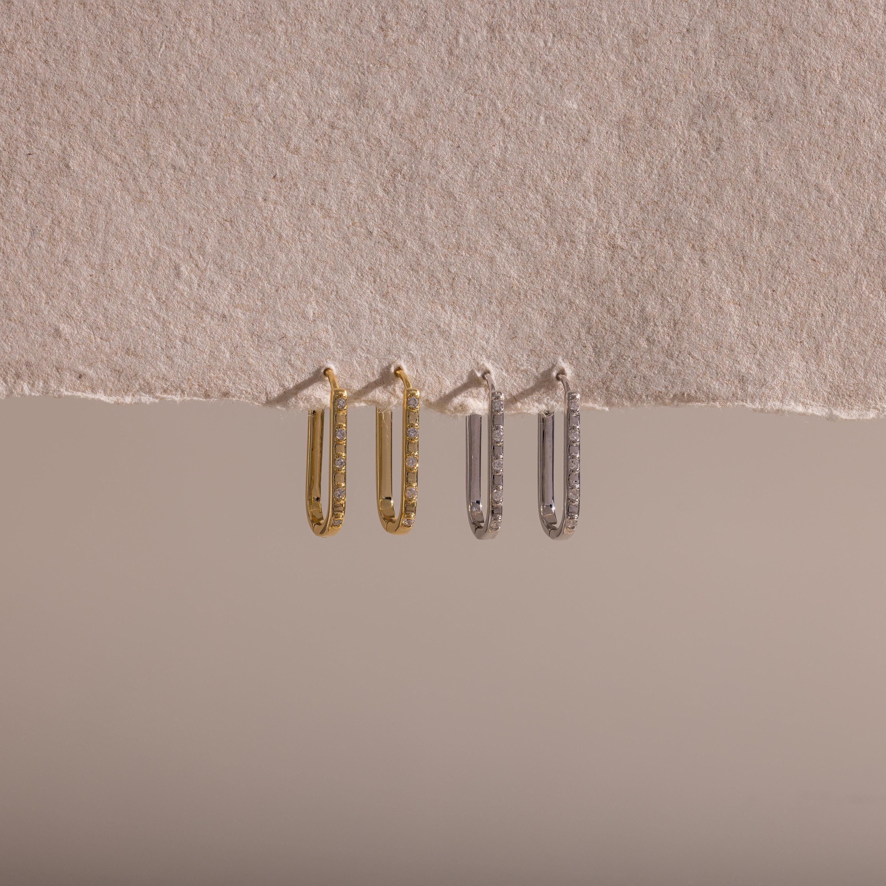 Dainty Pave Link Earrings