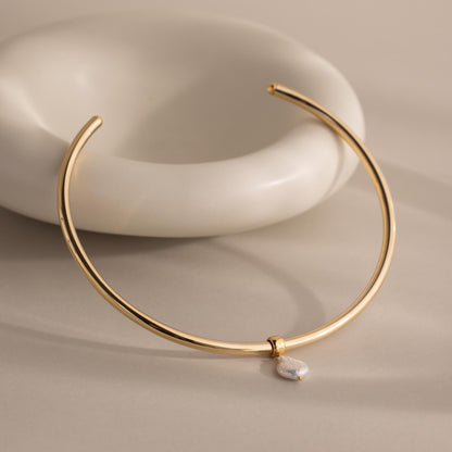 Pearl Cuff Choker Necklace