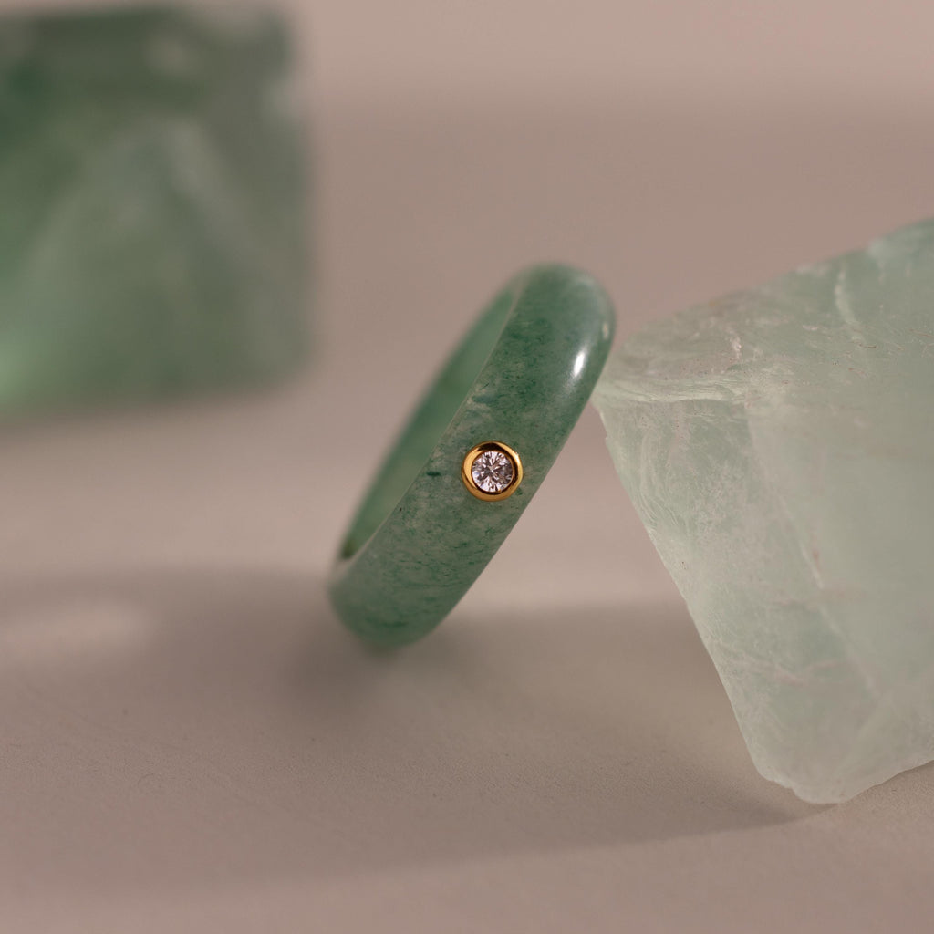 Jade Diamond Ring