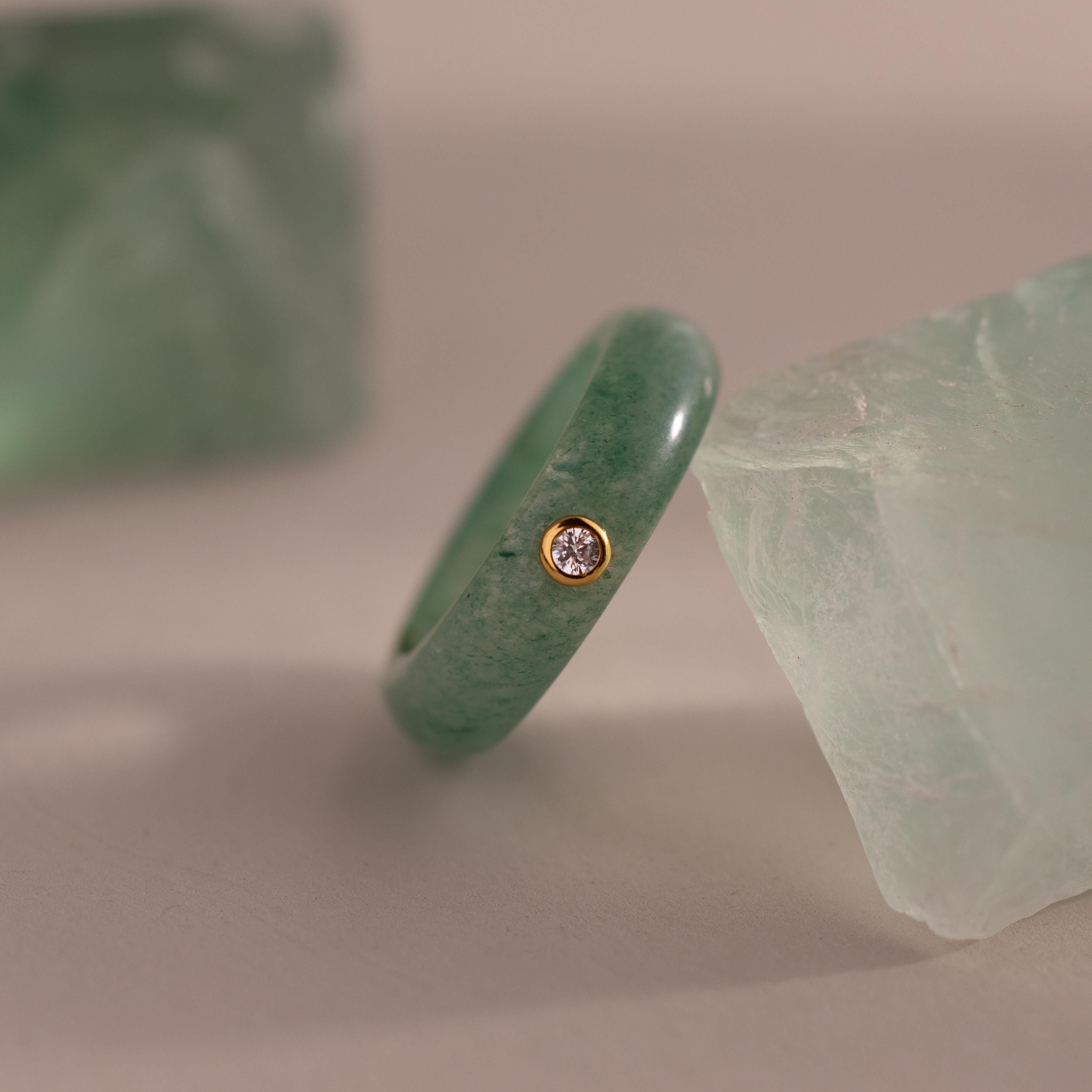 Jade Diamond Ring