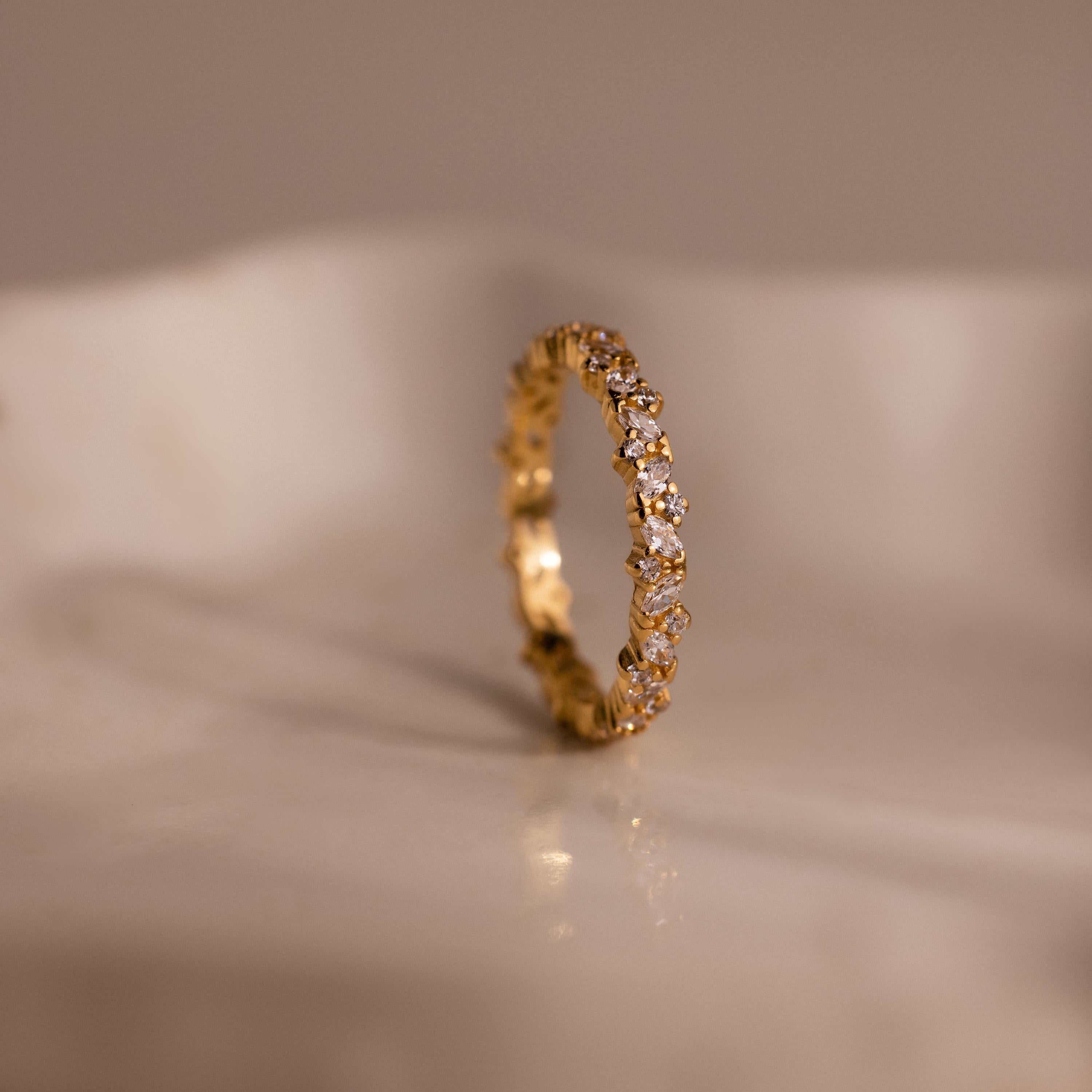 Diamond Cluster Eternity Ring