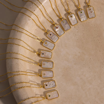 Pearl Zodiac Birthstone Necklace