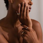 Mixed Metal Dome Ring Set