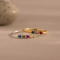 Woven Multiple Birthstone Ring