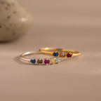 Woven Multiple Birthstone Ring