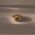 Mixed Metal Dome Ring Set