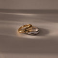 Mixed Metal Dome Ring Set