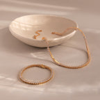 3-Prong Diamond Tennis Necklace & Bracelet Set