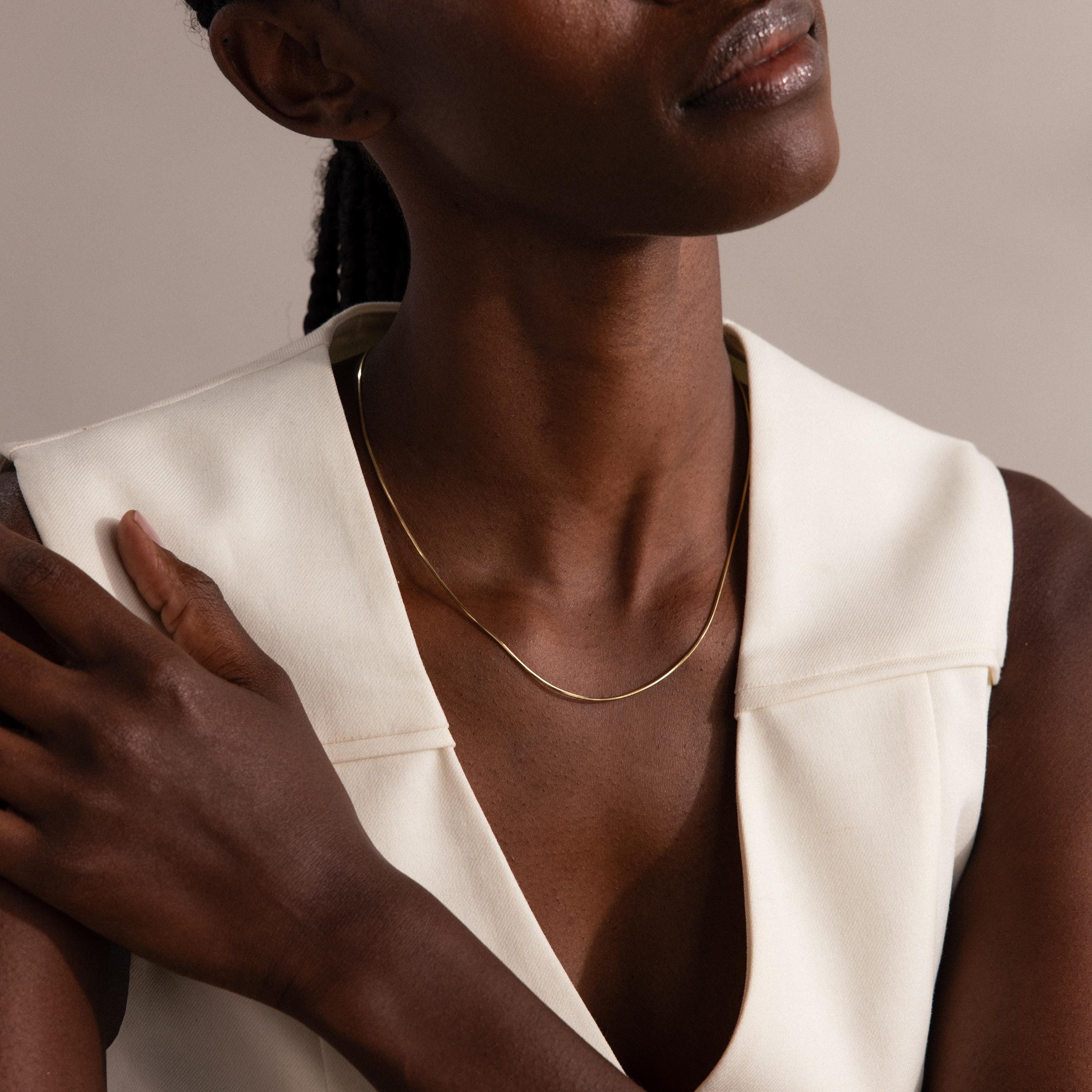 Dainty Herringbone Necklace