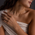 Heart Station Necklace & Bracelet Set