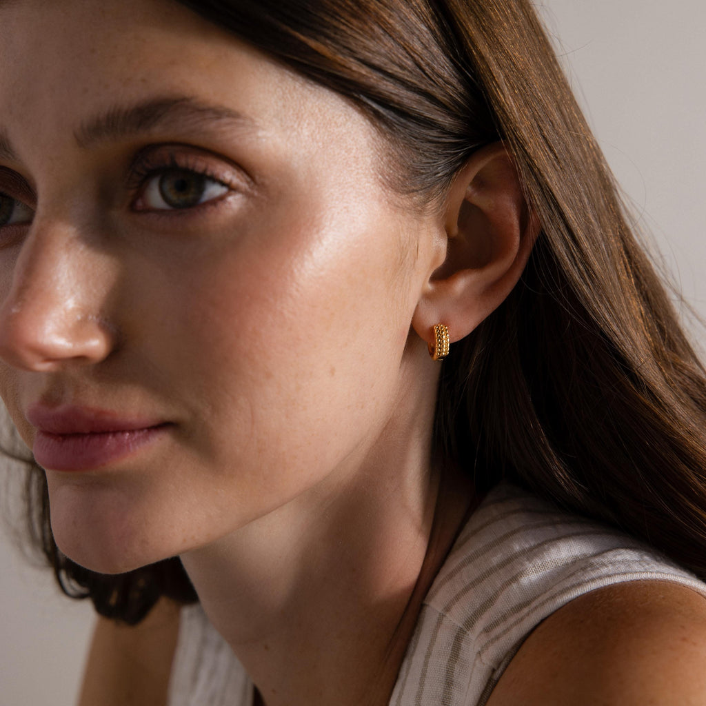 Beaded Chunky Hoops