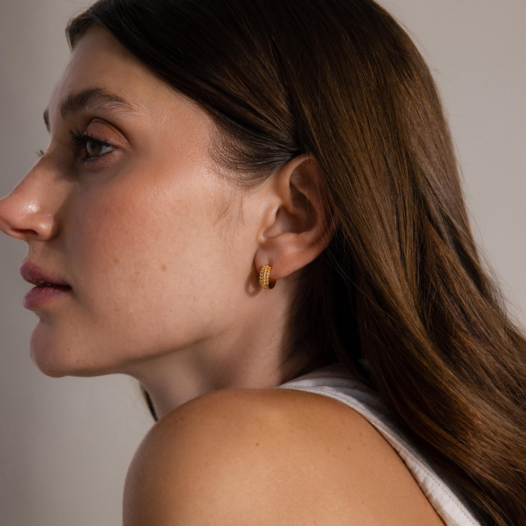 Beaded Chunky Hoops