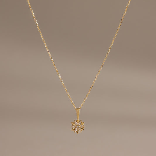 Diamond Poinsettia Necklace