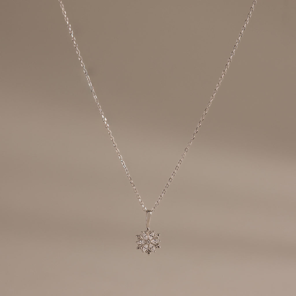 Diamond Poinsettia Necklace
