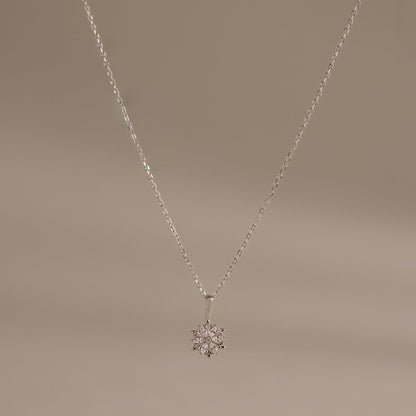 Diamond Poinsettia Necklace