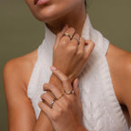Mixed Metal Wave Ring Set
