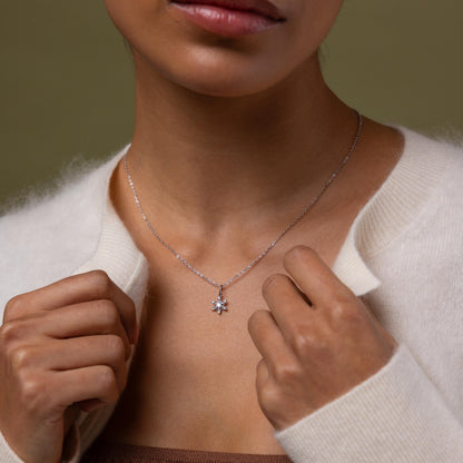 Diamond Snowflake Necklace