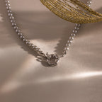 Grey Pearl Charm Necklace