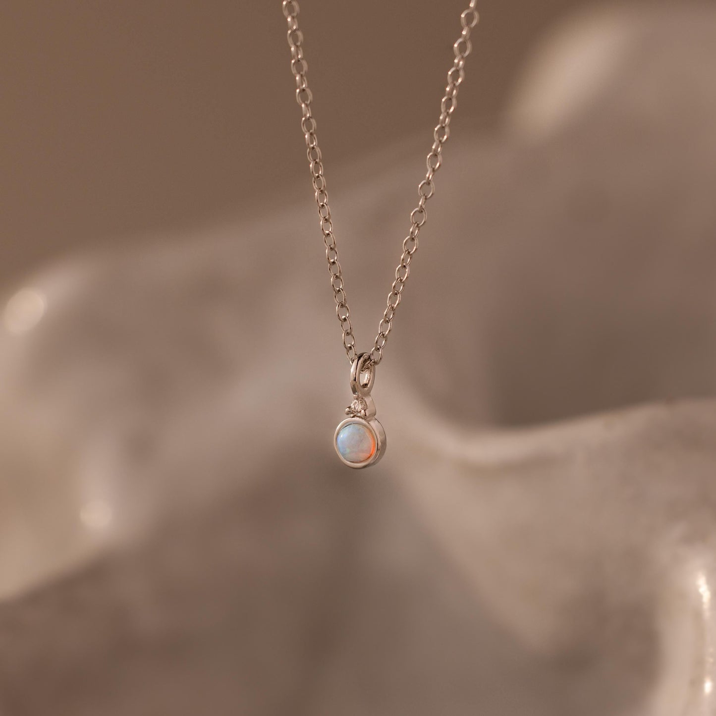 Opal Diamond Necklace