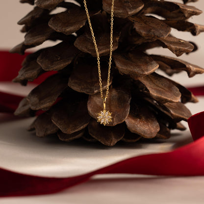 Diamond Poinsettia Necklace