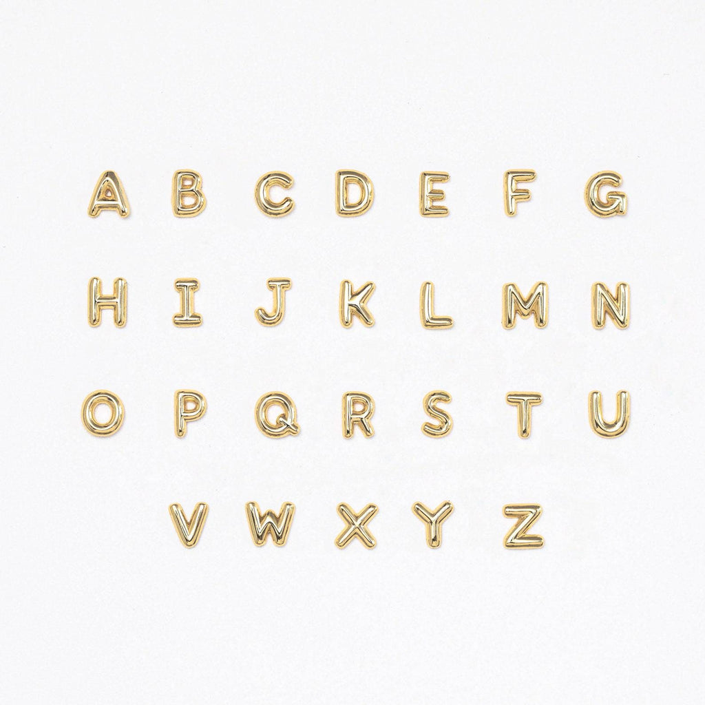 Bubble Initial Flatback Studs