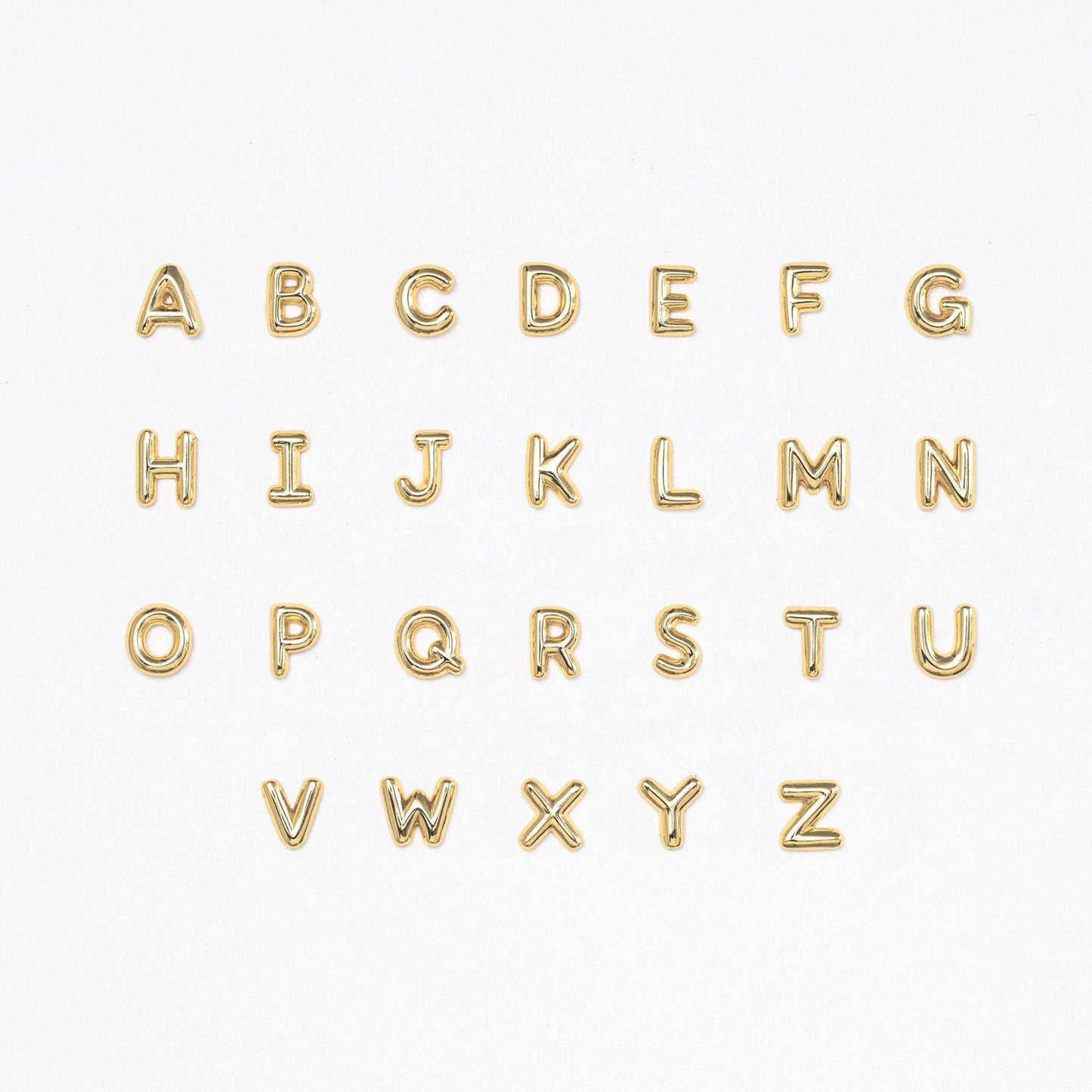 Bubble Initial Flatback Studs
