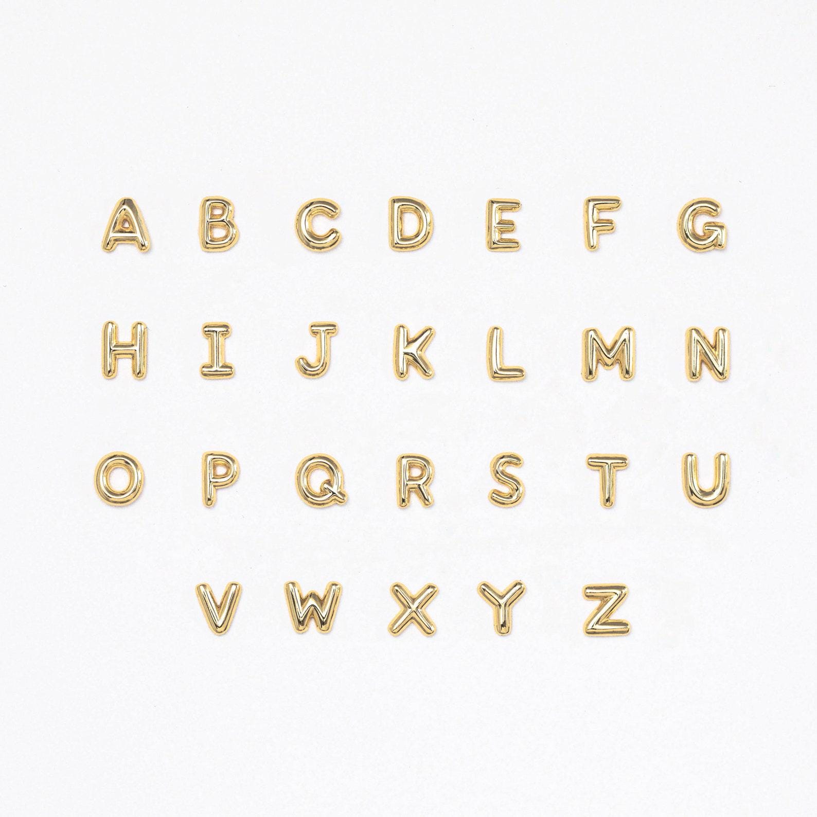 Bubble Initial Flatback Studs