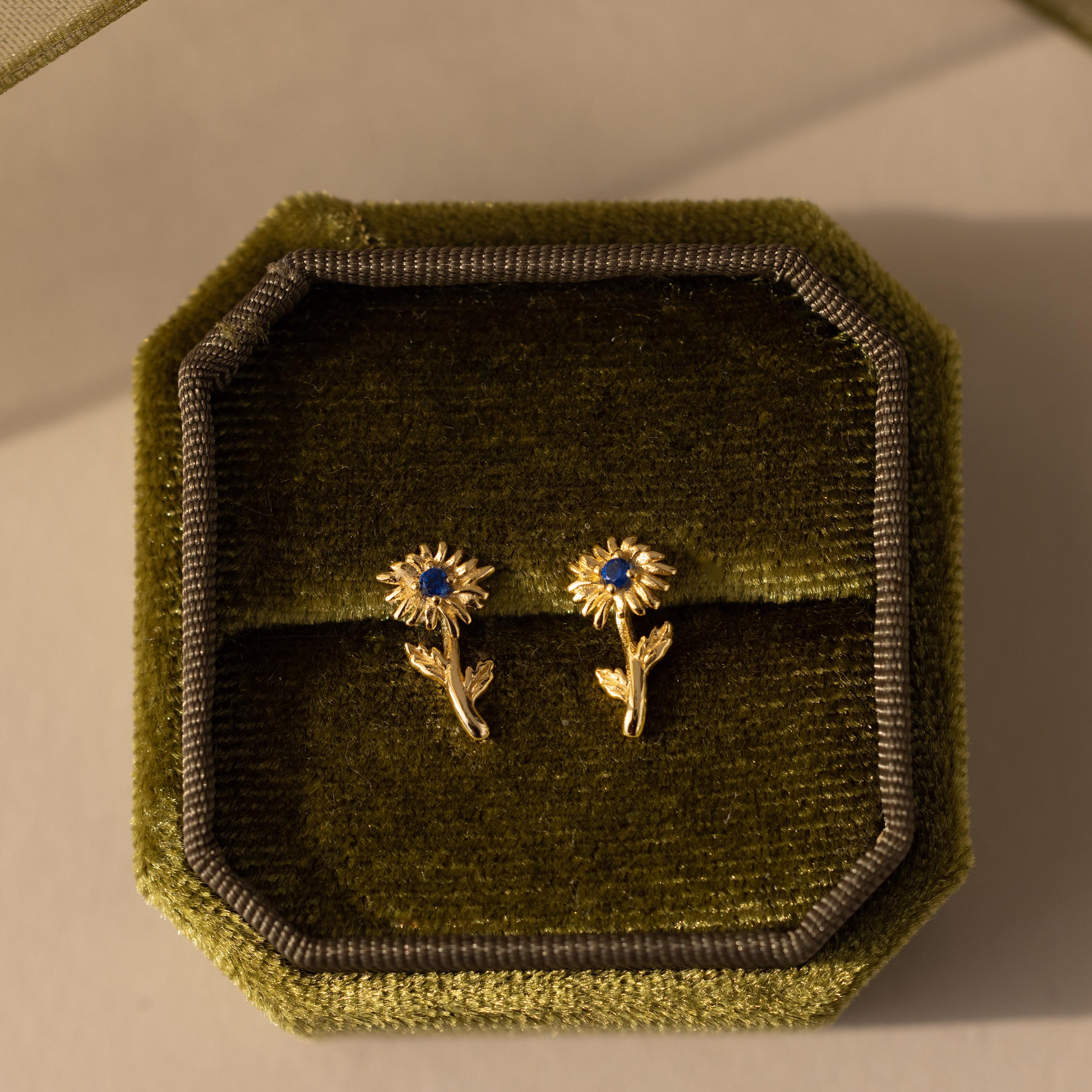 Birth Flower Stud Earrings