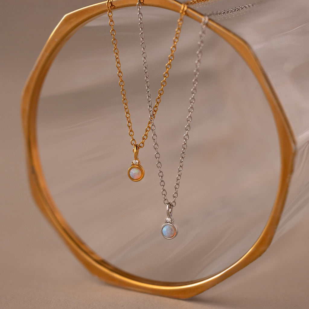 Opal Diamond Necklace