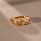 Diamond Confetti Signet Ring