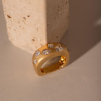 Diamond Confetti Signet Ring
