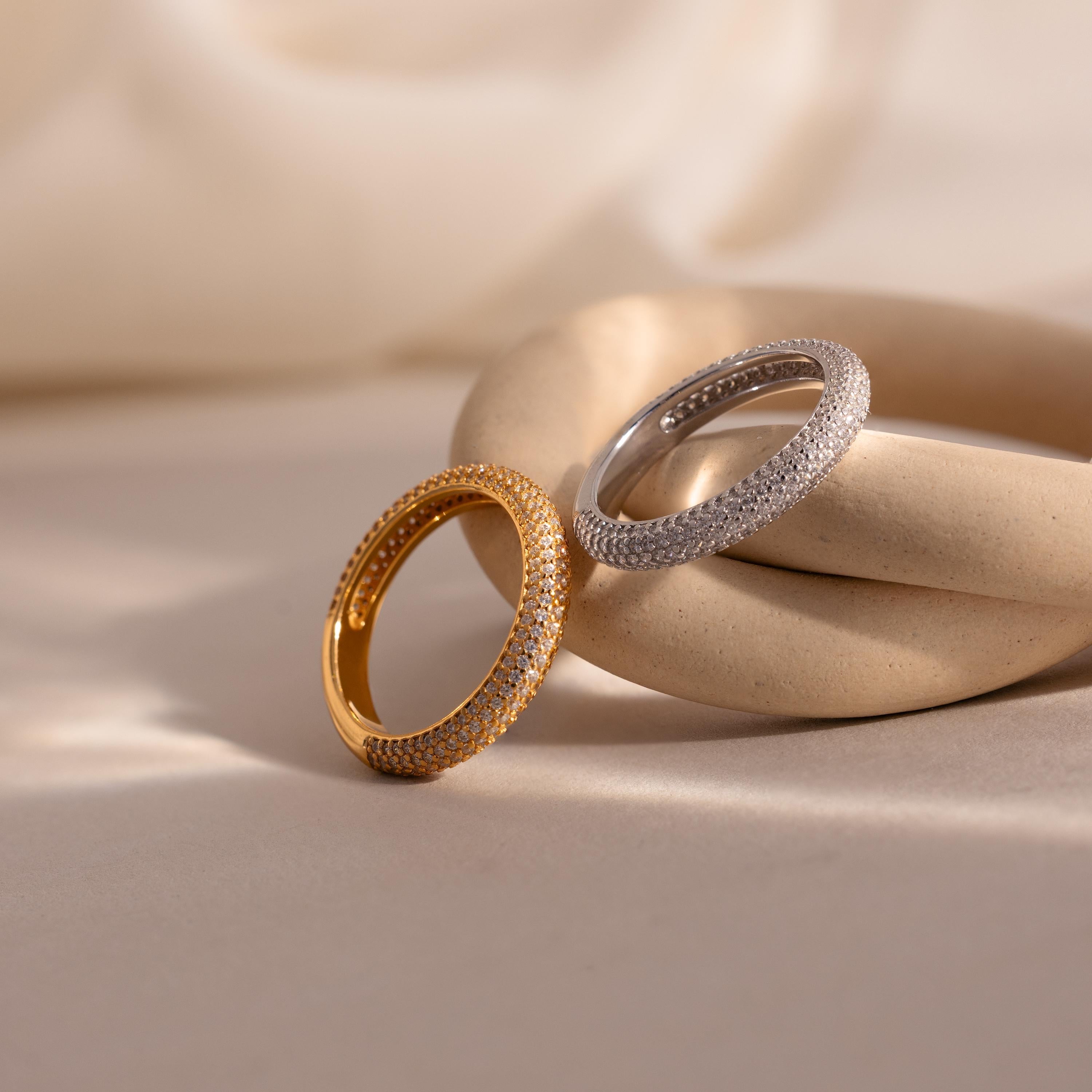 Pave Stacking Rings