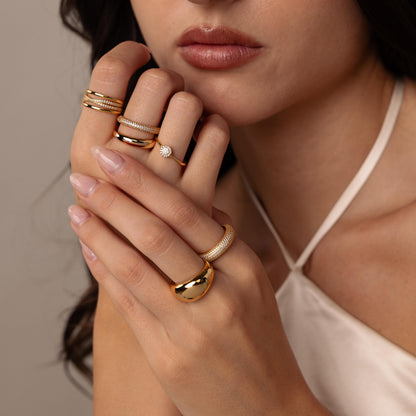 Bold Pave Stacking Ring