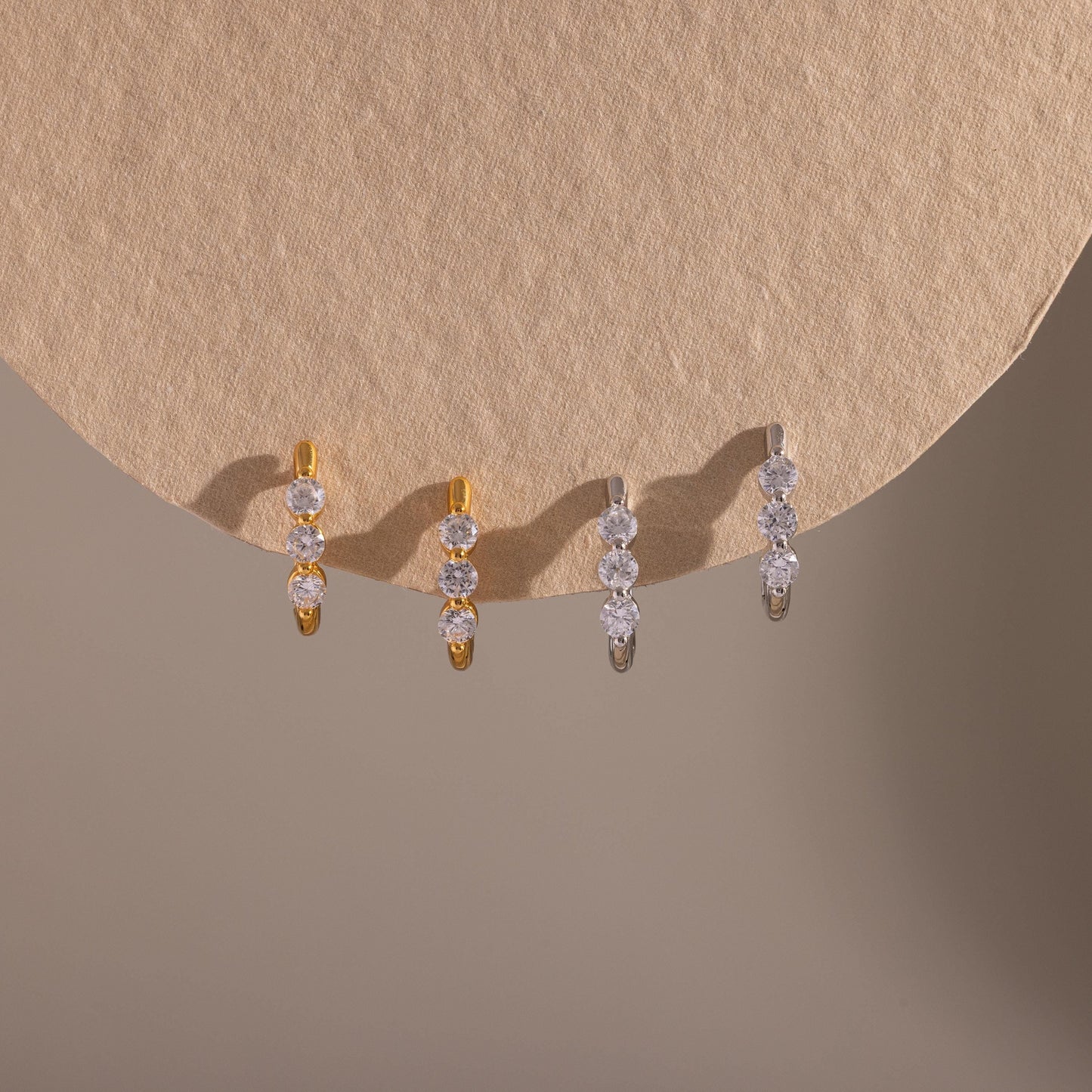 Lace Diamond Hoops