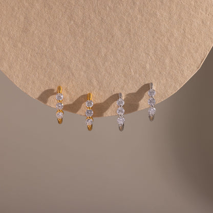 Lace Diamond Hoops