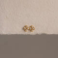 Rounded Pearl Flower Studs