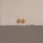 Rounded Pearl Flower Studs